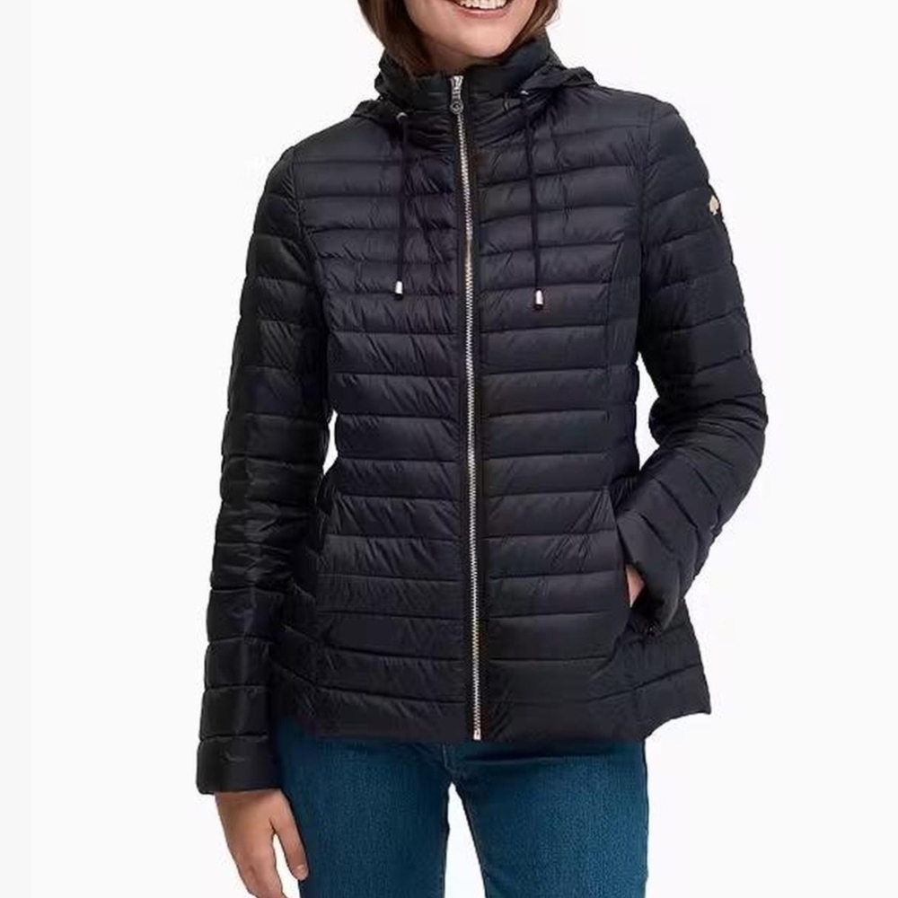 Kate Spade Black Packable Down Jacket Size XS